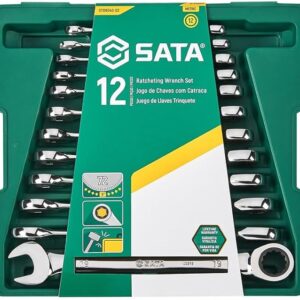Kit de chaves de catraca SATA ST09040-02, 12 peças
